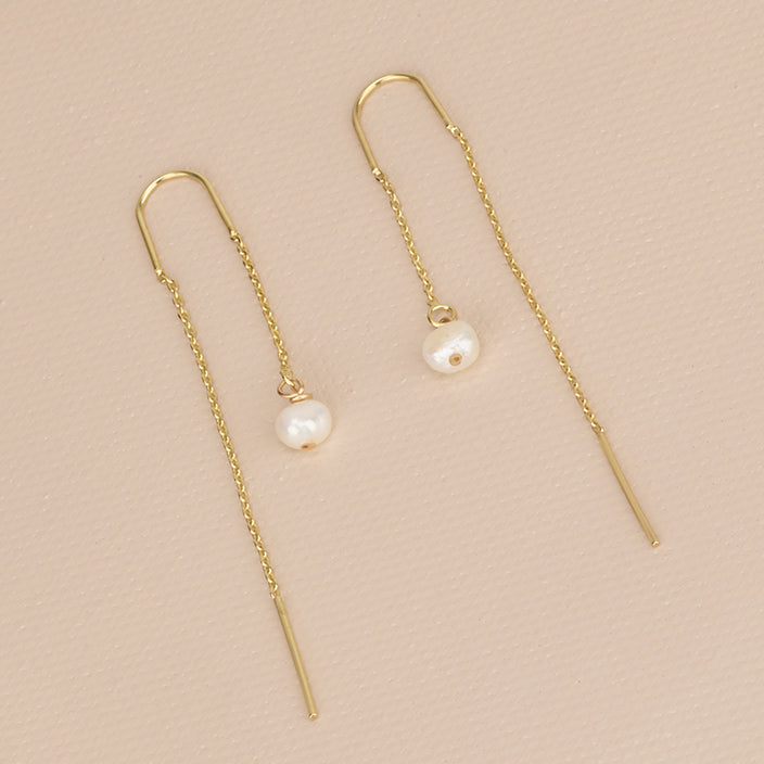 Pearl Ear Threader Earrings