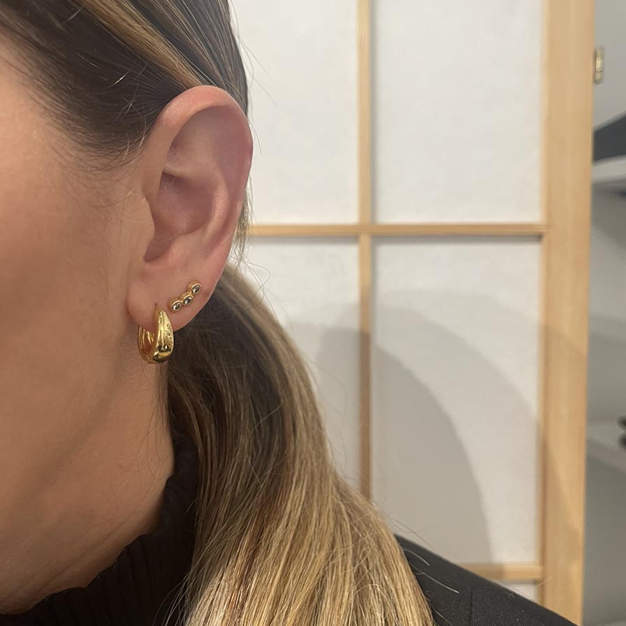 Gold Chunky and Bold Hoop Earrings