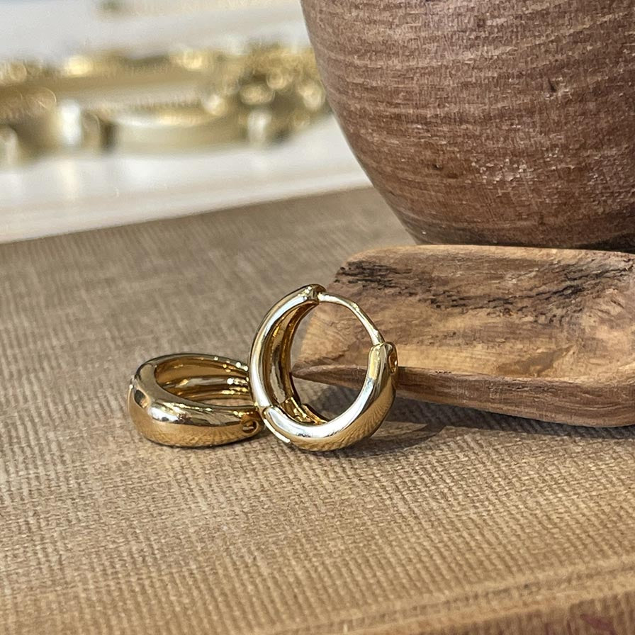 Gold Chunky and Bold Hoop Earrings