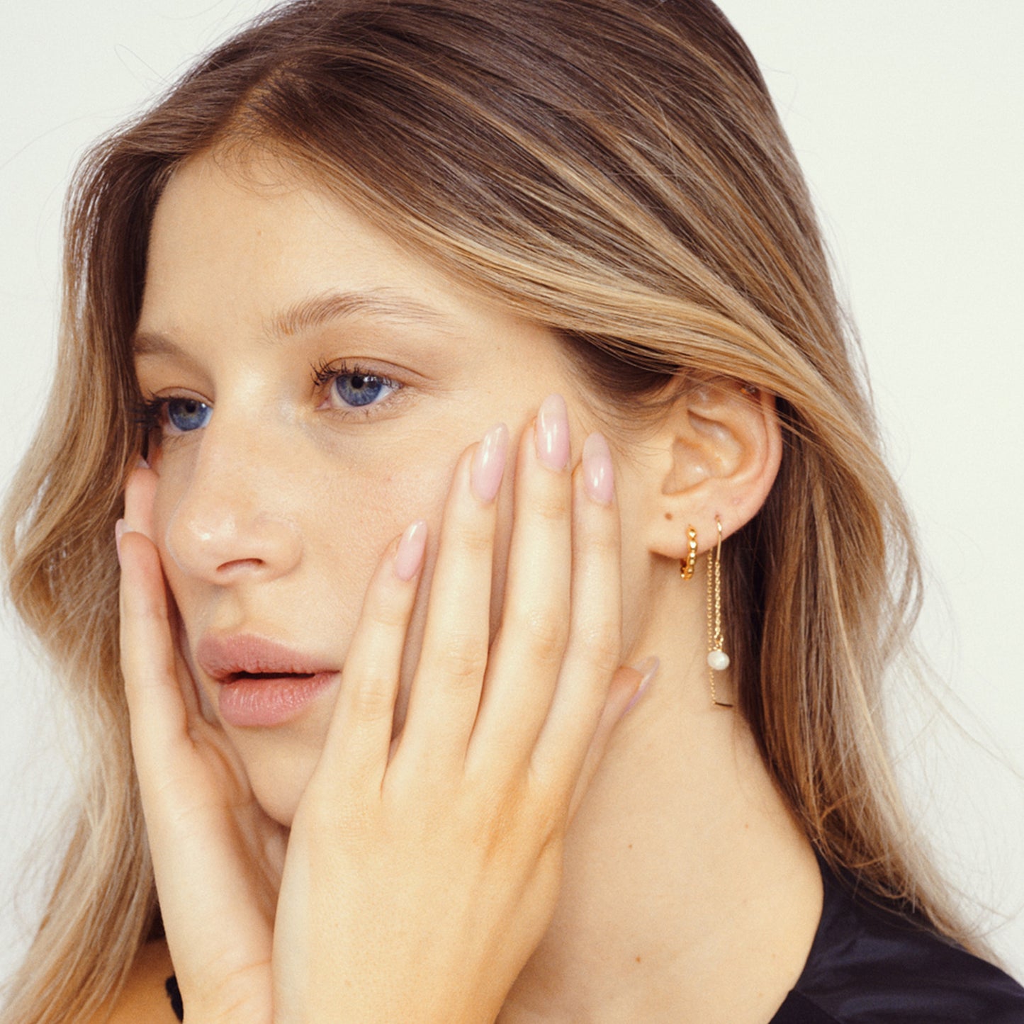 Pearl Ear Threader Earrings