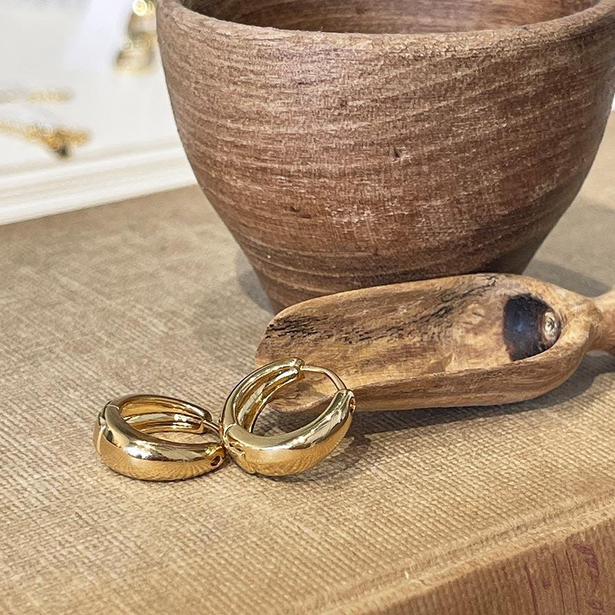 Gold Chunky and Bold Hoop Earrings