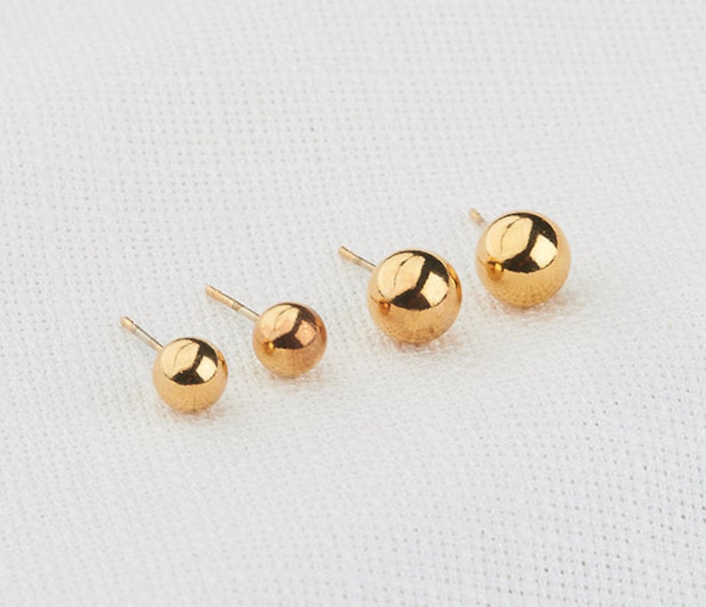 Gold Stud Earrings