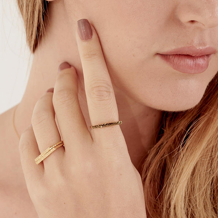 Delicate Gold Bar Ring