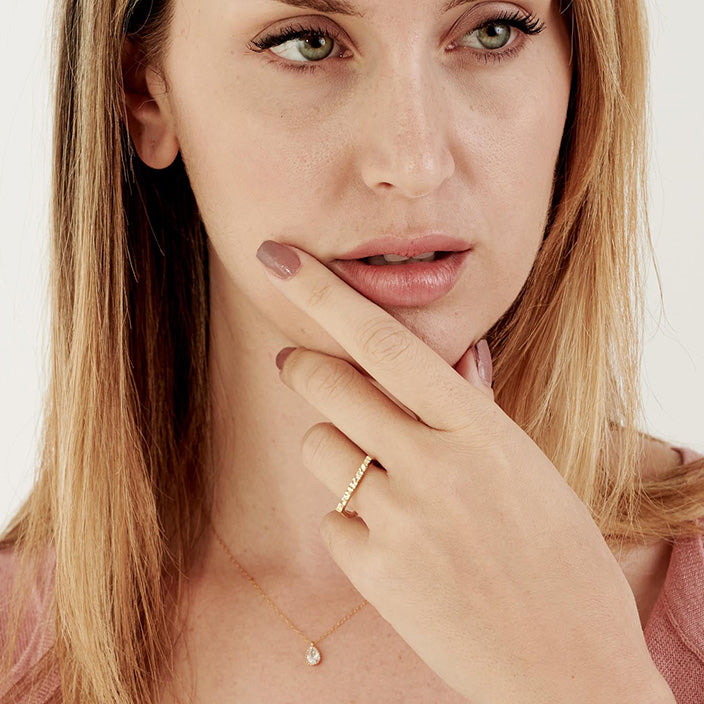 Delicate Gold Bar Ring
