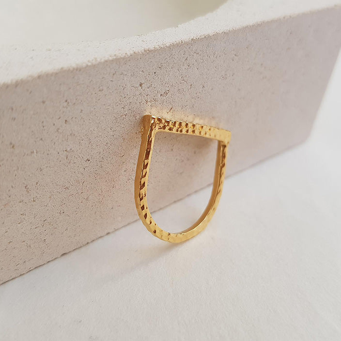Delicate Gold Bar Ring