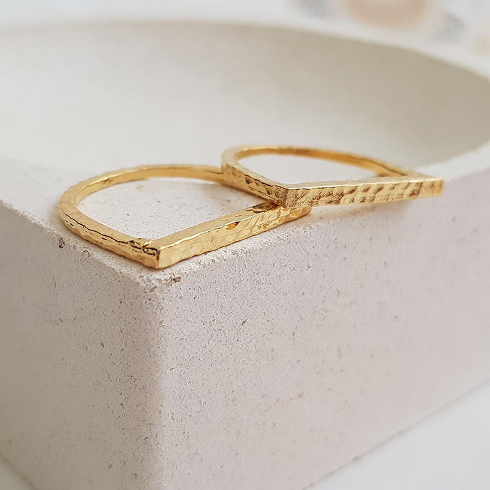 Delicate Gold Bar Ring
