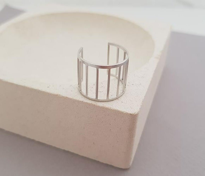 Cage Ring Gold or Silver - HLcollection - Handmade Gold and Silver Jewelry