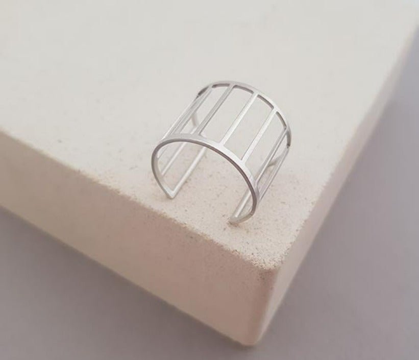 Cage Ring Gold or Silver - HLcollection - Handmade Gold and Silver Jewelry