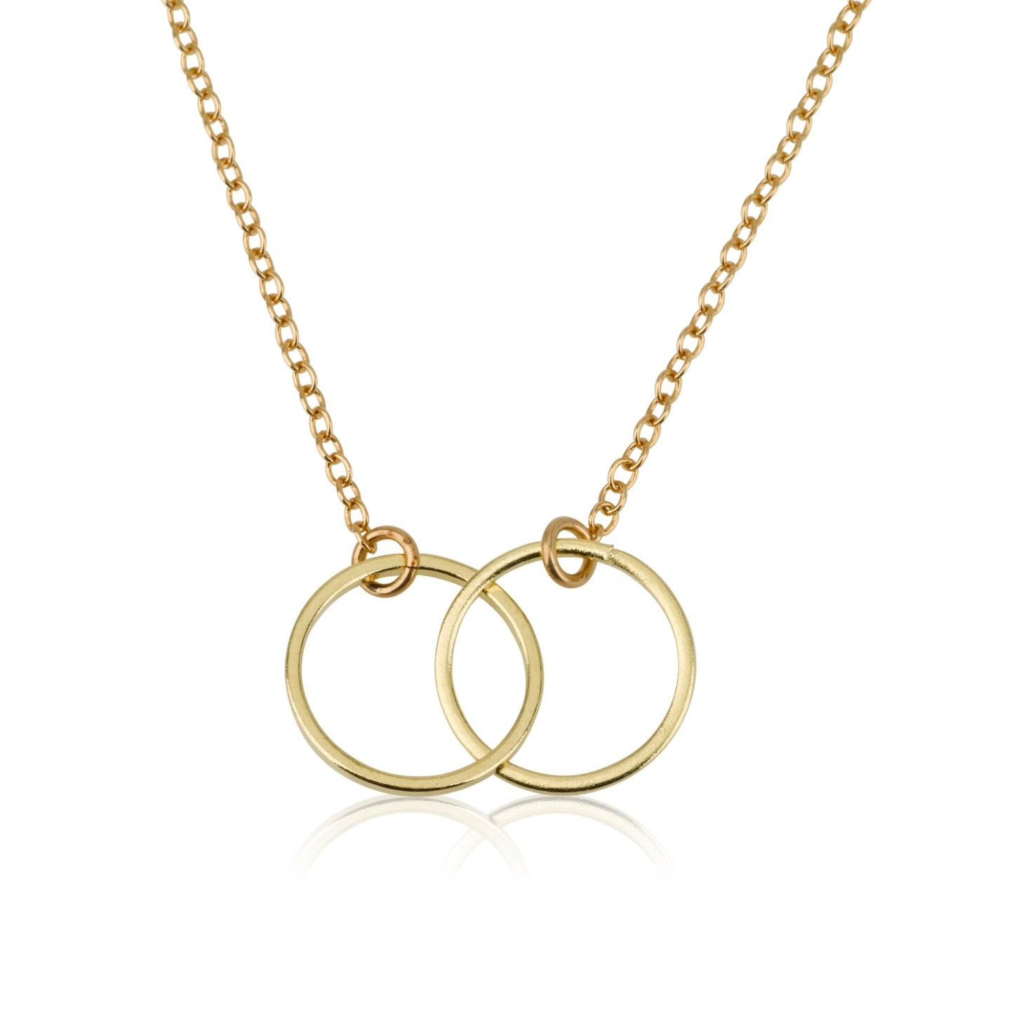Double Circle Gold Necklace - HLcollection - Handmade Gold and Silver Jewelry