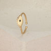 Evil Eye Adjustable Gold Ring - HLcollection - Handmade Gold and Silver Jewelry