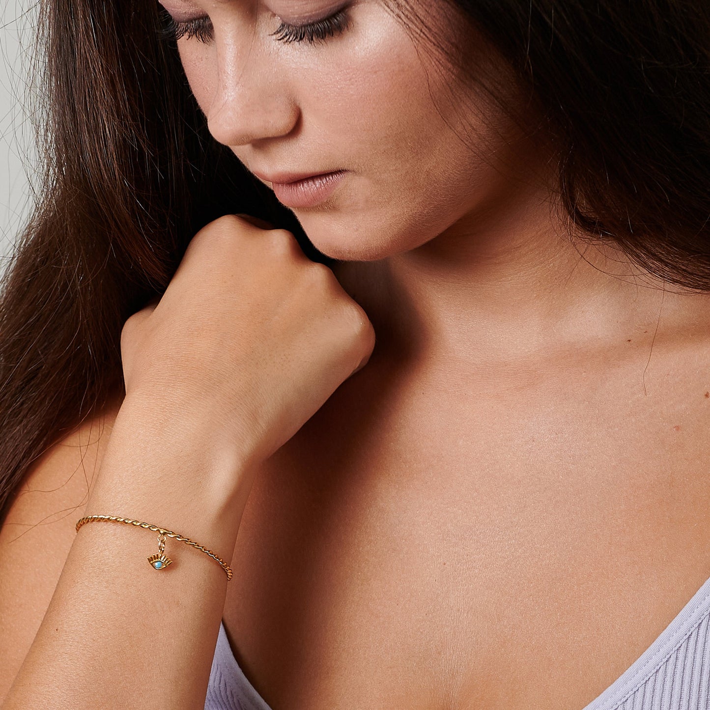Evil Eye Gold Bracelet - HLcollection - Handmade Gold and Silver Jewelry