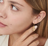 Gold Face Earrings - HLcollection - Handmade Gold and Silver Jewelry