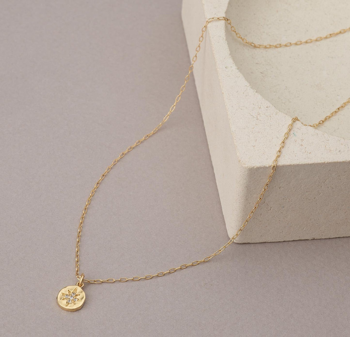 Gold Filled Starburst Necklace - HLcollection - Handmade Gold and Silver Jewelry