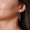 Gold Filled Teardrop Hoop Earrings - HLcollection - Handmade Gold and Silver Jewelry