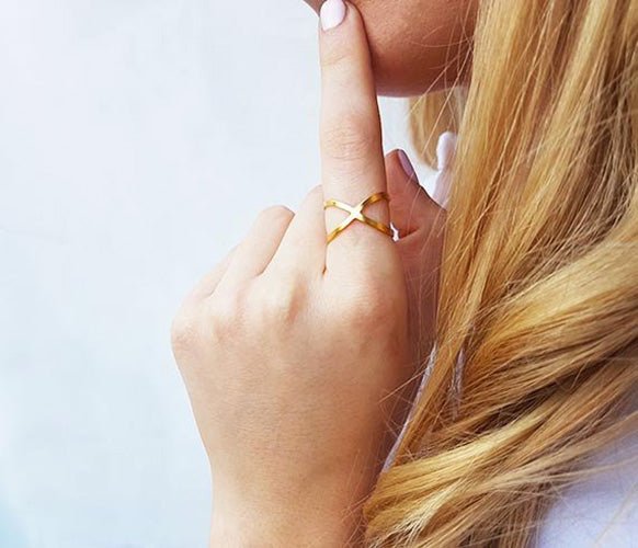 Gold Infinity Ring - HLcollection - Handmade Gold and Silver Jewelry