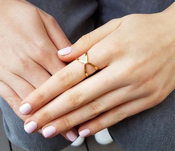 Gold Infinity Ring - HLcollection - Handmade Gold and Silver Jewelry