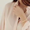 Gold Minimalist Cuff Bracelet - HLcollection - Handmade Gold and Silver Jewelry