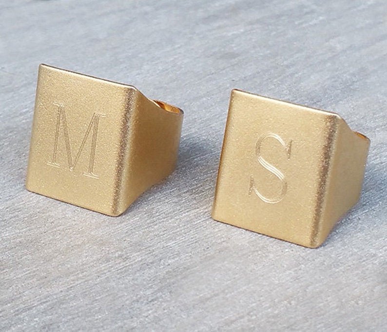 Gold Personalized Ring - HLcollection - Handmade Gold and Silver Jewelry