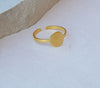 Gold Pinky Ring Round - HLcollection - Handmade Gold and Silver Jewelry