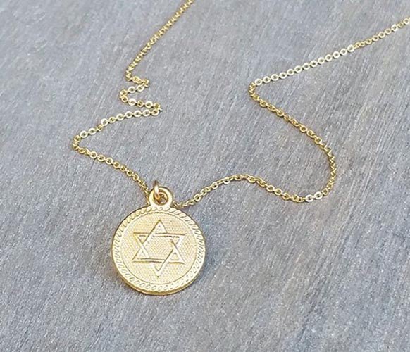 Star of David Necklace Gold or Silver - HLcollection - Handmade Gold and Silver Jewelry