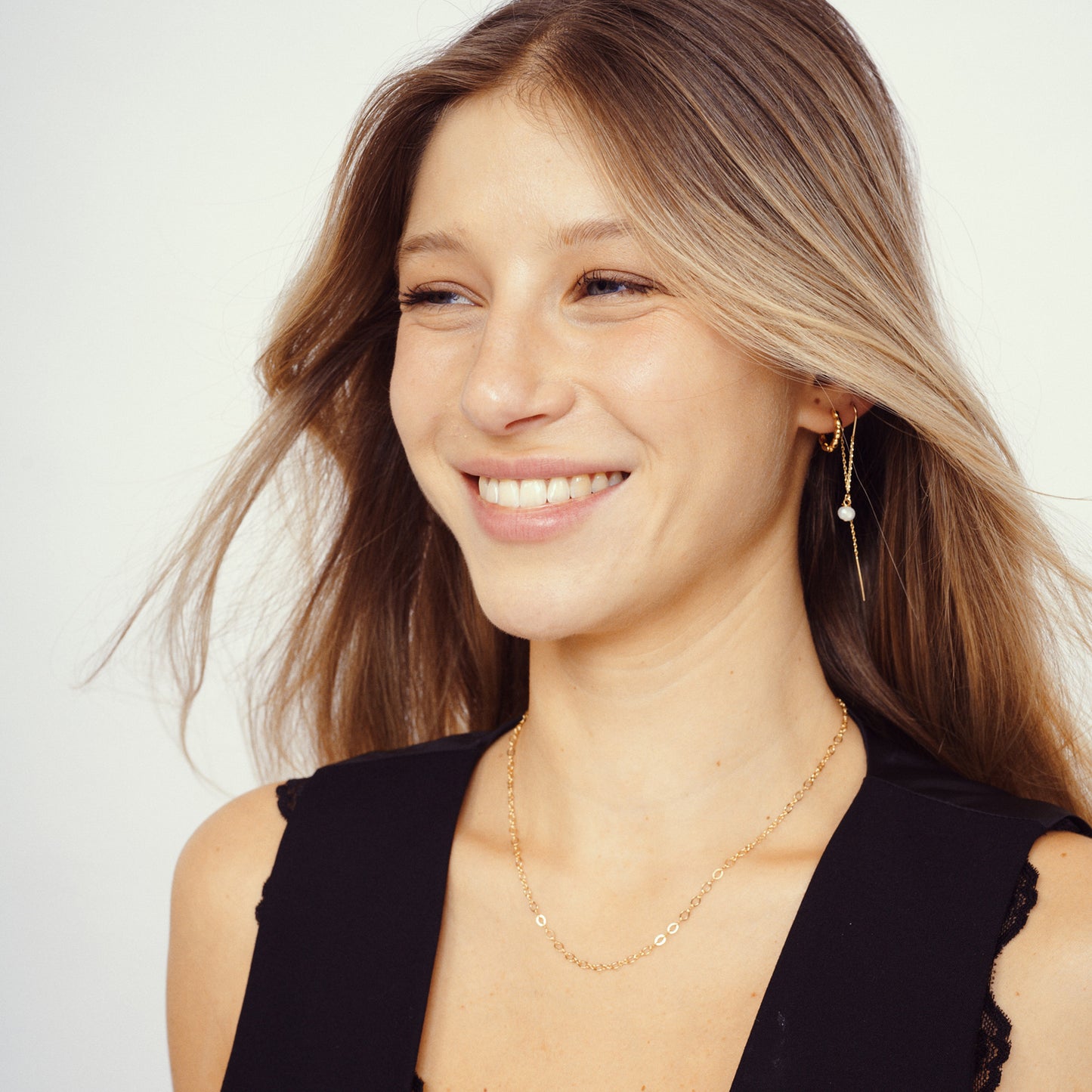 Pearl Ear Threader Earrings