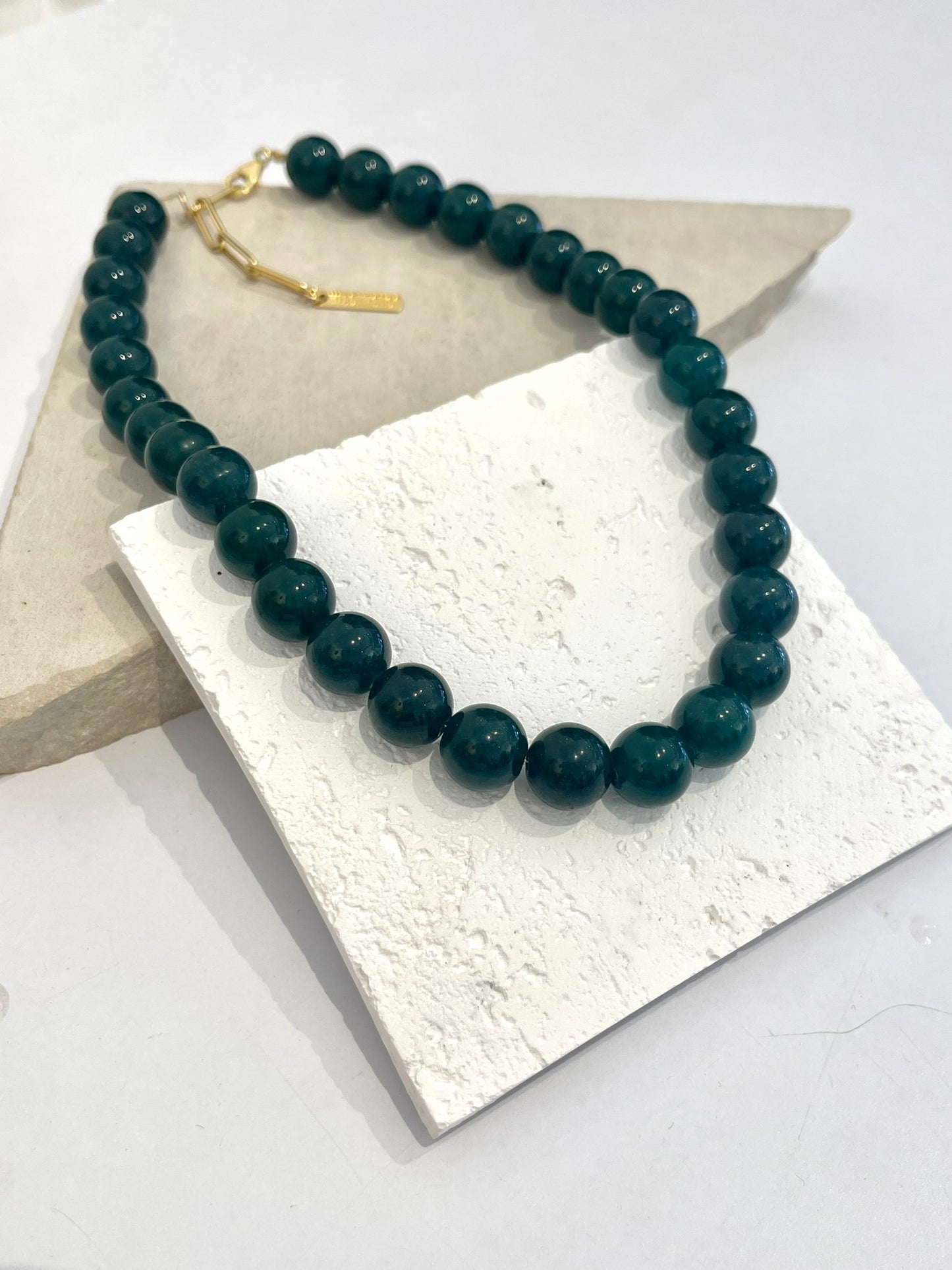 Green Jade Beads Necklace