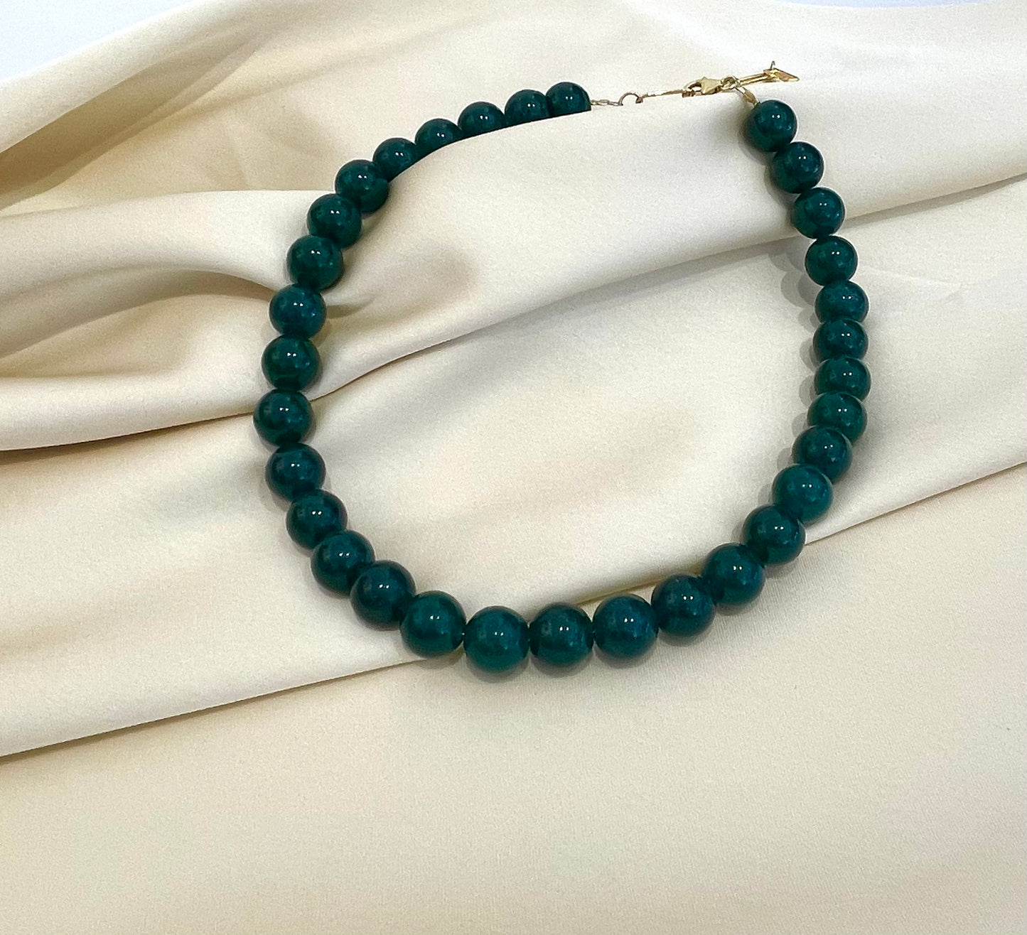 Green Jade Beads Necklace