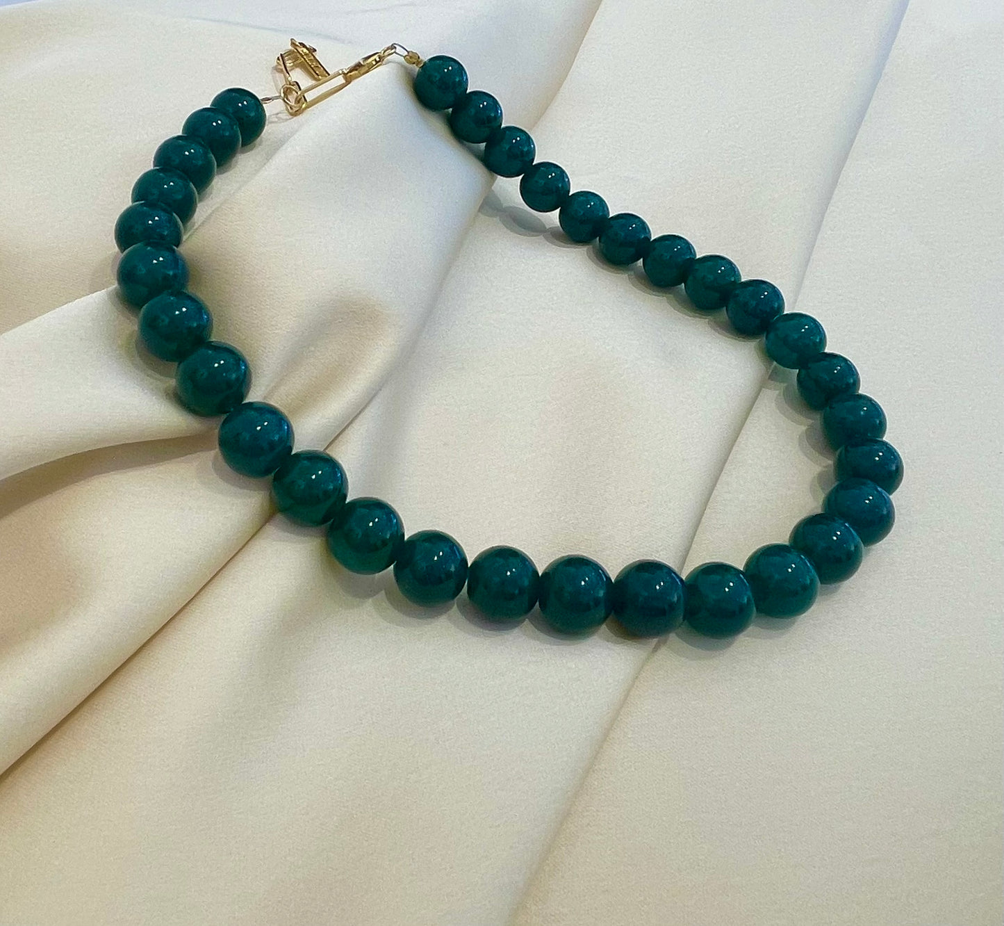 Green Jade Beads Necklace