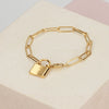 14k Gold Filled Lock Bracelet - HLcollection - Handmade Gold and Silver Jewelry