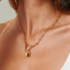 14k Gold Filled Lock Necklace - HLcollection - Handmade Gold and Silver Jewelry