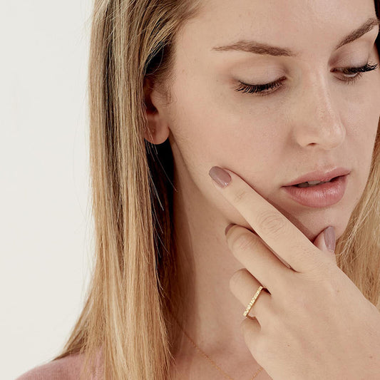 Delicate Gold Bar Ring