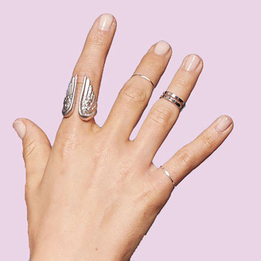 Angel Wings Silver Ring