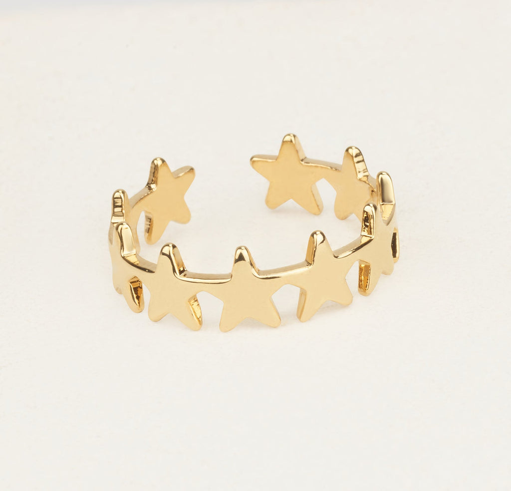 Adjustable Stars Ring - HLcollection - Handmade Gold and Silver Jewelry
