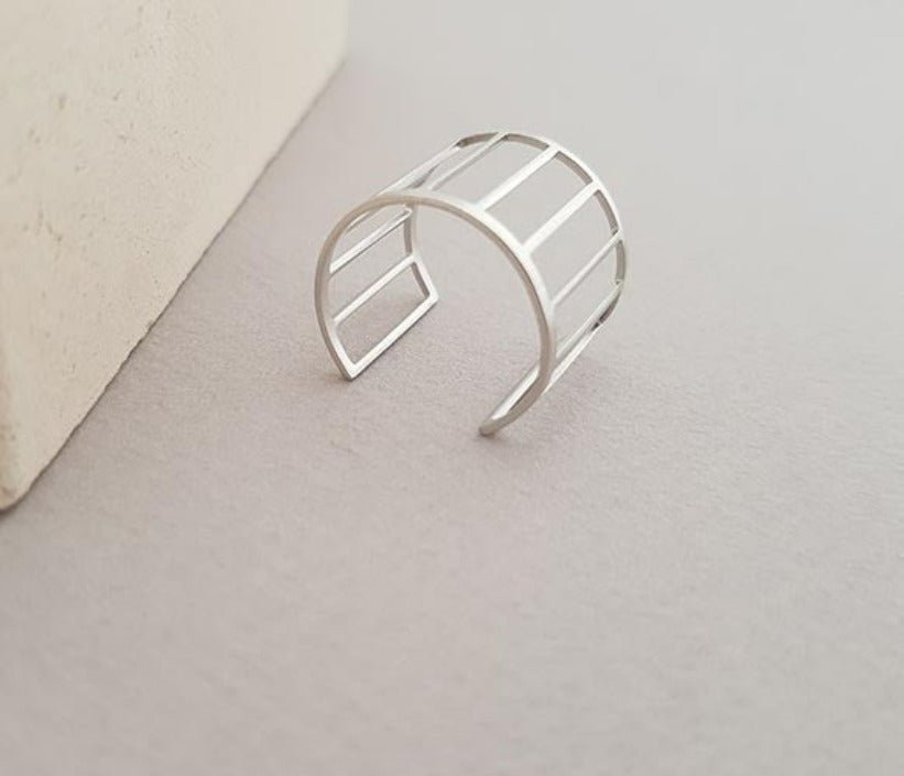 Cage Ring Gold or Silver - HLcollection - Handmade Gold and Silver Jewelry