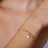 Dainty Pearl Cuff Bracelet - HLcollection - Handmade Gold and Silver Jewelry