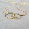 Double Circle Gold Necklace - HLcollection - Handmade Gold and Silver Jewelry
