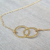 Double Circle Gold Necklace - HLcollection - Handmade Gold and Silver Jewelry