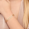 Geometric Open Cuff Bracelet - HLcollection - Handmade Gold and Silver Jewelry