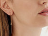 Gold Charm Threader Earrings - HLcollection - Handmade Gold and Silver Jewelry