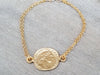 Gold Coin Bracelet - HLcollection - Handmade Gold and Silver Jewelry