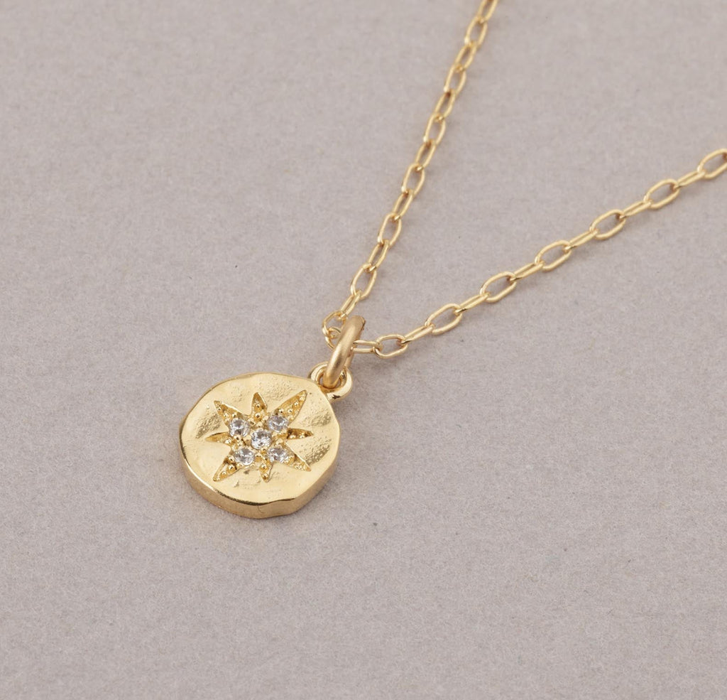 Gold Filled Starburst Necklace - HLcollection - Handmade Gold and Silver Jewelry