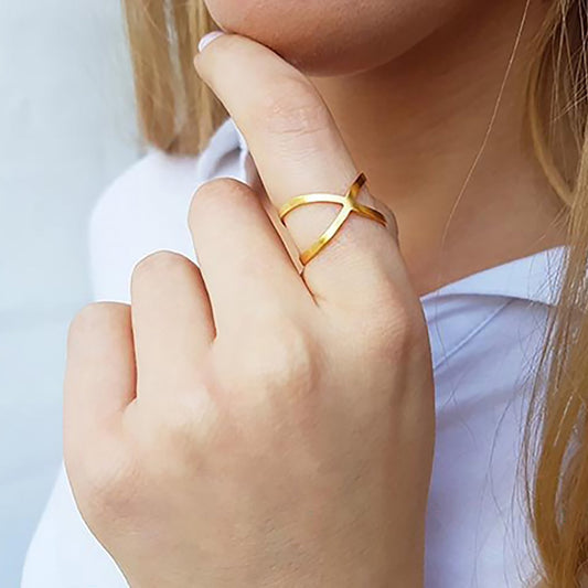 Gold Infinity Ring - HLcollection - Handmade Gold and Silver Jewelry