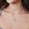 Gold Lock Charm Necklace - HLcollection - Handmade Gold and Silver Jewelry