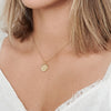 Gold Medallion Necklace - HLcollection - Handmade Gold and Silver Jewelry