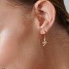 Gold Snake Hoop Earrings - HLcollection - Handmade Gold and Silver Jewelry