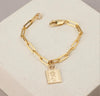 Gold Square Coin Bracelet - HLcollection - Handmade Gold and Silver Jewelry