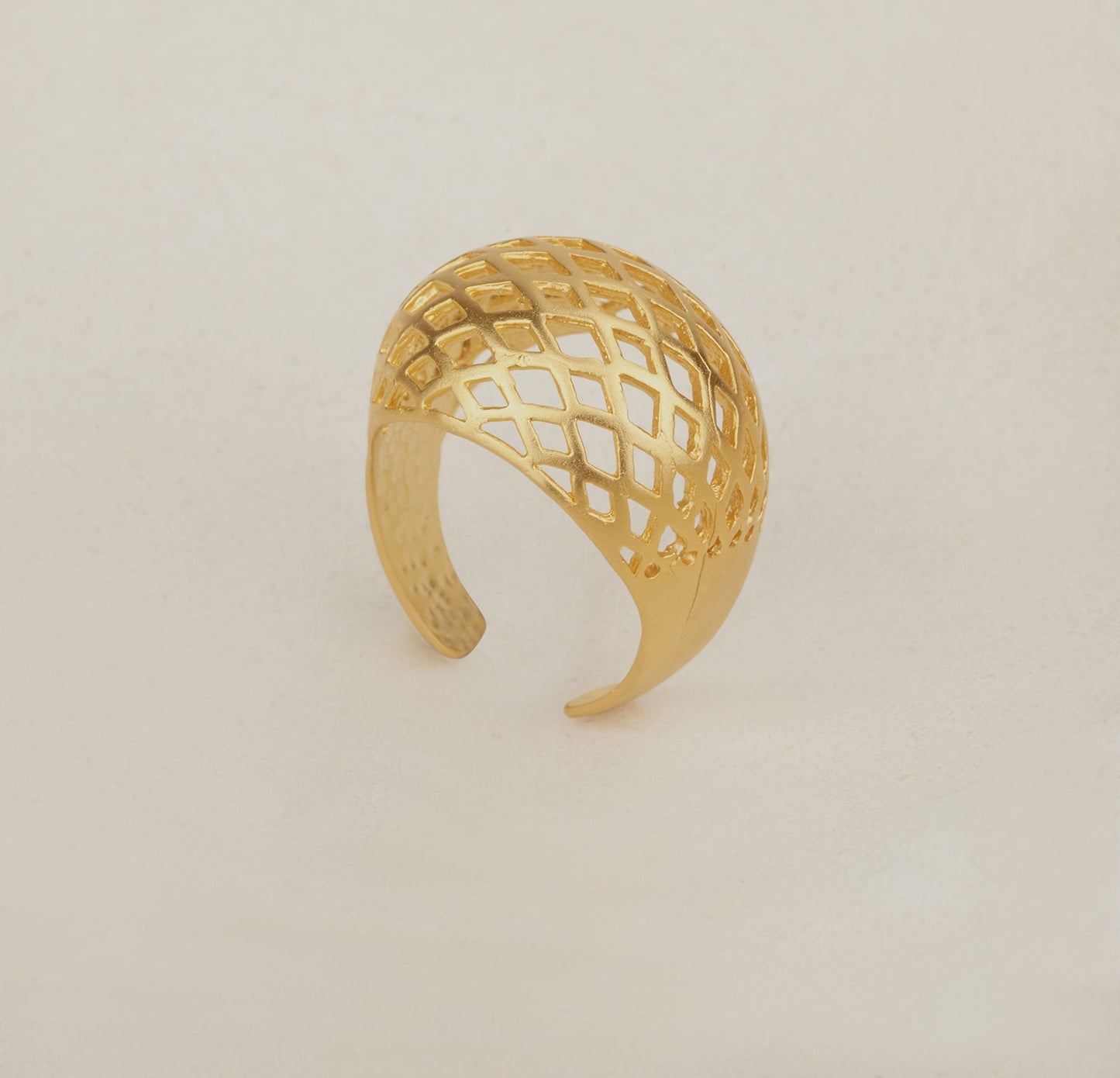 Gold Statement Dome Ring - HLcollection - Handmade Gold and Silver Jewelry