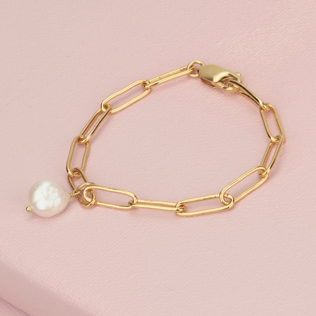 Pearl Chunky Bracelet - HLcollection - Handmade Gold and Silver Jewelry