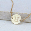 Personalized Disc Necklace - HLcollection - Handmade Gold and Silver Jewelry