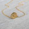 Personalized Disc Necklace - HLcollection - Handmade Gold and Silver Jewelry